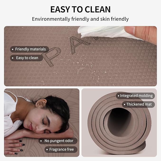 Large Yoga Mat-72’x36’x0.4’ Extra Width & Thick,Comfortable,Non-Slip Exercise Mat-Works Great on All Floor for Stretching,Yoga Studio,Gym or Home Workouts