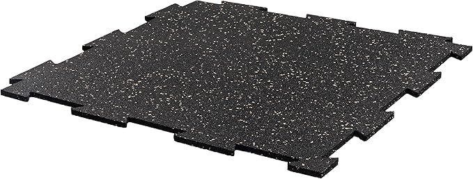 Playsafer Genaflex Lite Rubber 8mm Interlocking Tiles for Gym Flooring, Exercise Equipment, Exercise Areas - 20" X 20"