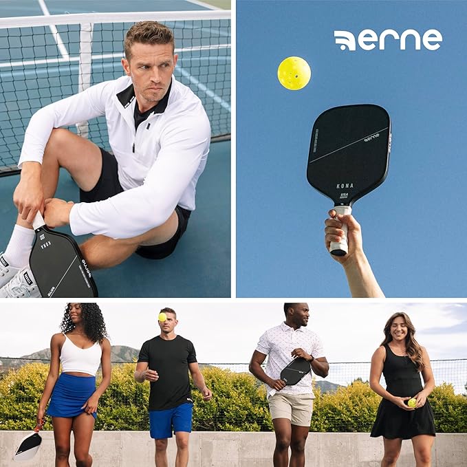 Kona Carbon Pickleball Paddle – 16" Lightweight Design, Carbon Fiber Surface for Spin & Control, 15mm Polymer Core, USAPA Approved