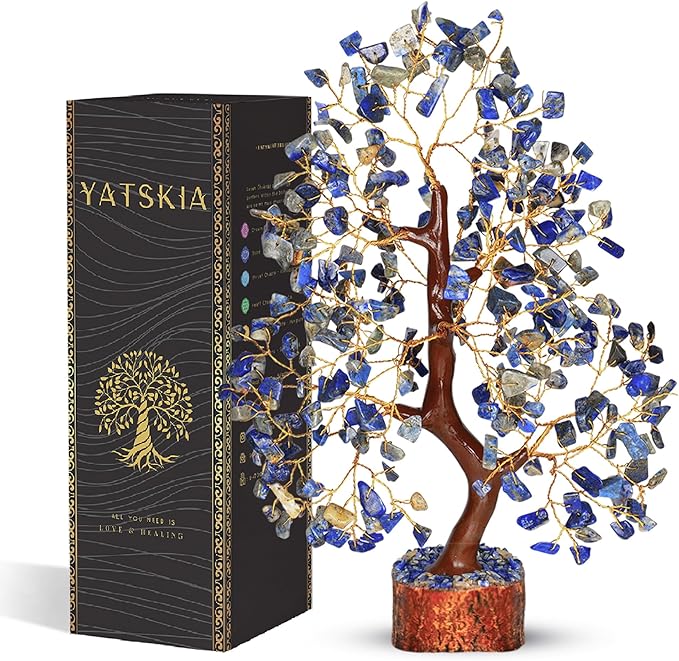 Lapis Lazuli - Chakra Tree, Lapis Lazuli Tree, Lapis Gem, Artificial Trees, Tree of Life, Stone Tree, Gem Stone Decor, Crystal Tree for Positive Energy, Holistic Gifts for Women