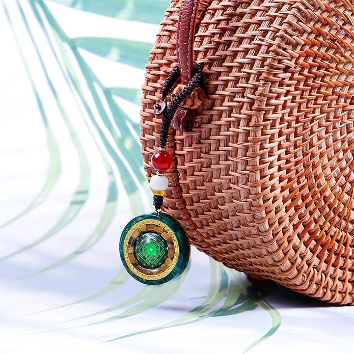Day Day Up Orgonite Necklace - Sri Yantra Rotatable Pendant For Anti Stress Anxiety & Meditation - Malachite And Tiger Stone For Spiritual Healing & Positive Energy