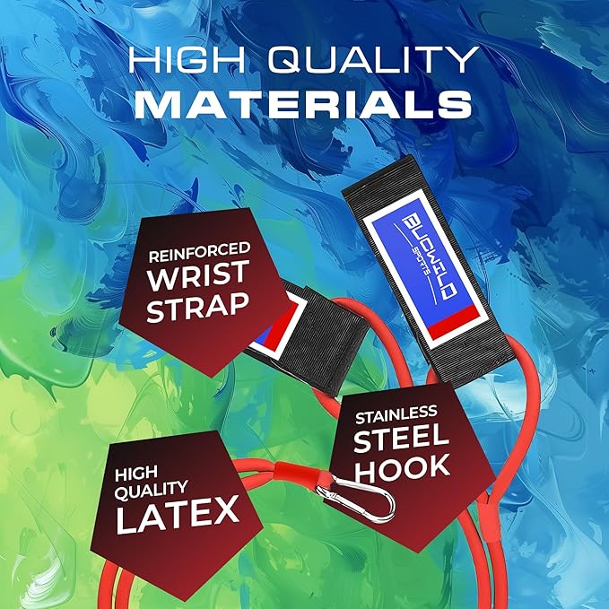 Bucwild Sports Baseball Resistance Bands Youth & Adult Athletes Safely Improve Pitching Throwing Batting & Arm Strength Used by Pitchers Quarterbacks Volleyball Basketball