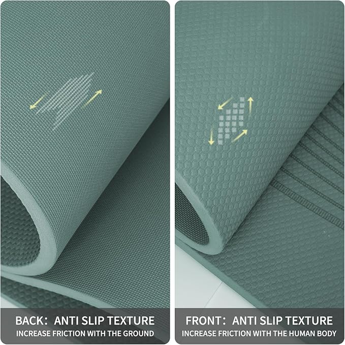 Large Yoga Mat-72’x36’x0.4’ Extra Width & Thick,Comfortable,Non-Slip Exercise Mat-Works Great on All Floor for Stretching,Yoga Studio,Gym or Home Workouts