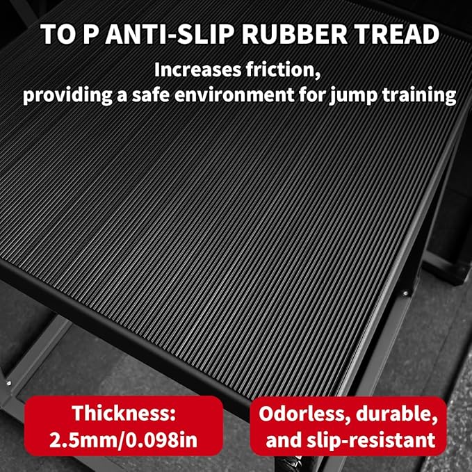 Metal Plyometric Jumping Box,12/18/24/30 Inch Steel Plyo Box Set for Fitness Exercise Home Gym,Single/Set