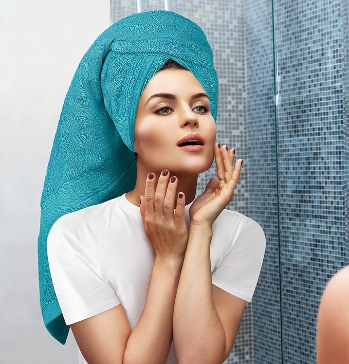 Utopia Towels 8 Piece Premium Towel Set, 2 Bath, 2 Hand, and 4 Wash Cloths, 600 GSM 100% Ring Spun Cotton, Highly Absorbent Towels for Bathroom, Gym, Hotel, and Spa, Teal