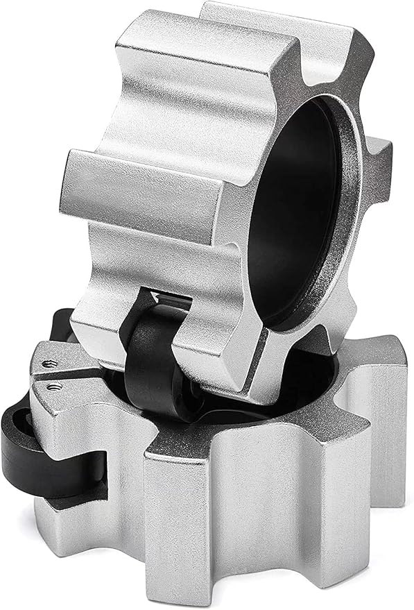 Metal Olympic Barbell Clamps 2inch Heavy Duty Exercise Collars,Weight Clips for 2" Barbell,Quick Release Weight Clamps for Weightlifting, Olympic Lifts Strength Fitness Training 1 Pair