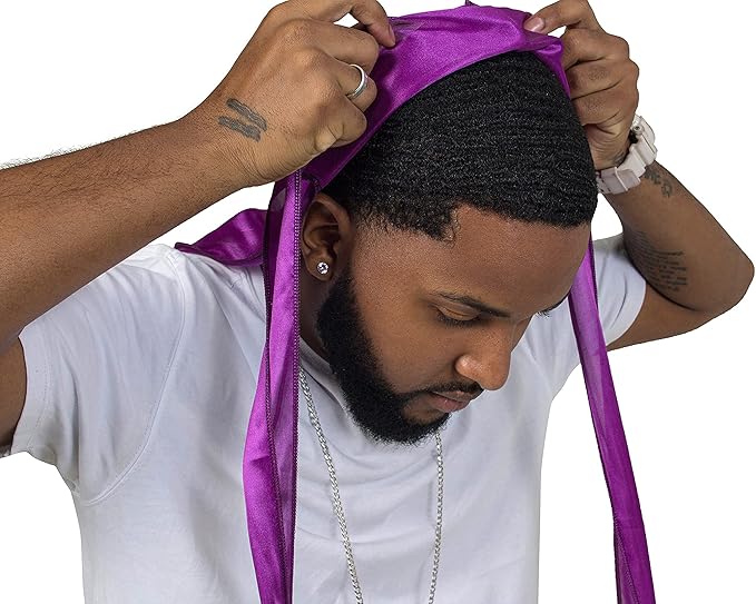 ForceWave 2 Pieces Silky Durag Pack for Men Women Waves, Premium Satin Deluxe Du-rag