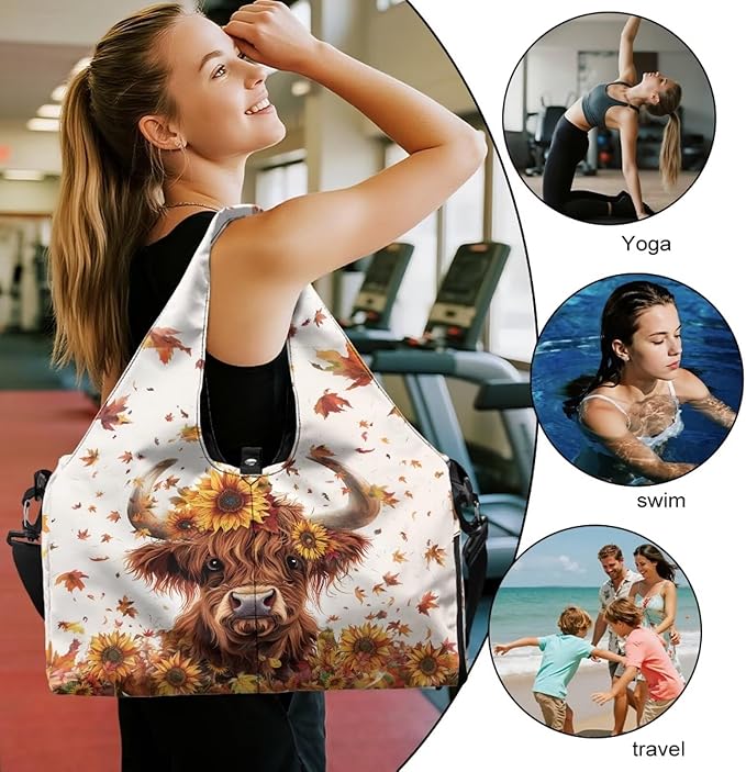 Yoga Mat Bag for Women Men Large Carryall Tote with Adjustable Shoulder Strap for Gym Yoga Travel Pilates Office