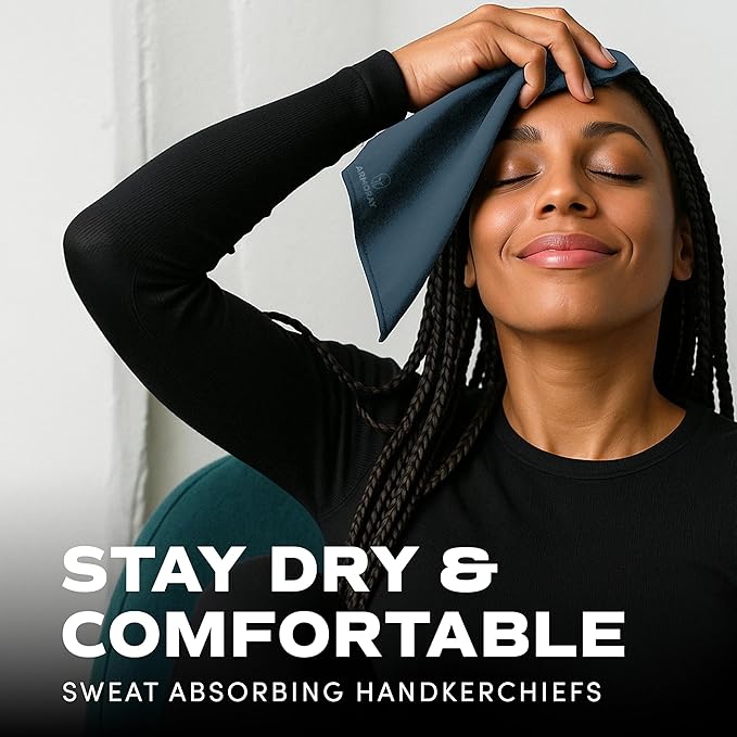 ARMORAY Sweat Absorbing Towel Handkerchief – Quick-Dry Microfiber Gym Towels for Face, Hands & Body – Workout Towel for Men, Sport Rag, Perfect for Tennis, Pickleball & Sauna Use by Women