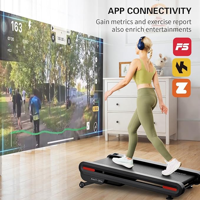 Jogwell Walking Pad with 12% Auto Incline, Under Desk Treadmill for Home Office, Upright Space-Saving Design Walking Pad with Handle Bar, Double Steel Frame, 330 LBS Capacity, Remote Control