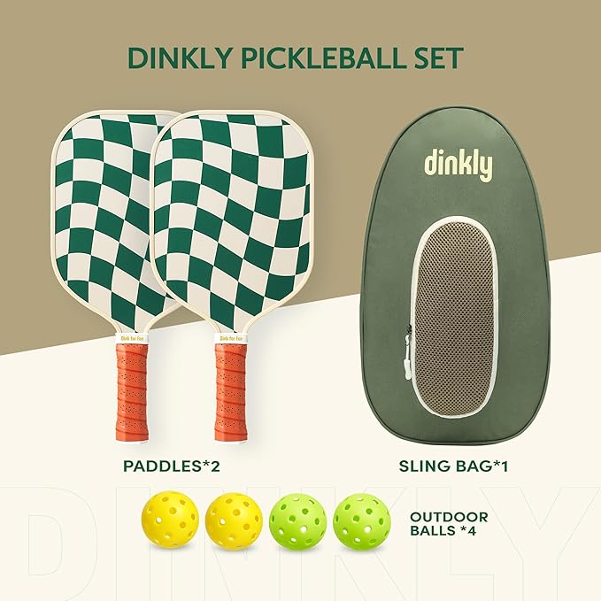 Pickleball Paddles Set of 2/4- USAPA Approved Graphite/Fiberglass Pickleball Racket, 2 Pickleball Rackets, 4 Balls and 1 Portable Carry Bag, Aesthetic Pickle Ball Set for Men Women Beginners