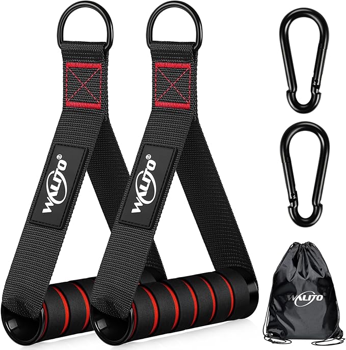 WALITO Exercise Handles, Replacement Cable Machine Attachments for Home Gym Equipment, Pulley System, Pilates, Resistance Bands, Strength Trainer, Heavy Duty Working Out Handles