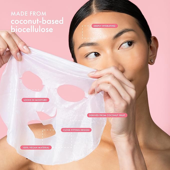 ESW Beauty Piña Colada Revitalizing Face Mask - Refreshing, Vegan Face Mask with Pineapple & Coconut Water for Glowing Skin