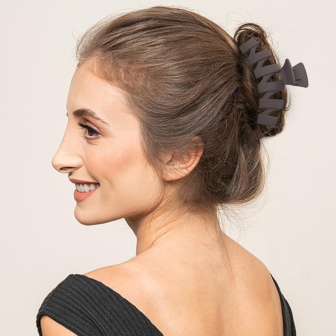 8PCS Hair Clips for Women, Flower Claw Clips for Thick Hair, Non-Slip Hair Accessories with Multi-Styles, Neutral Colors Hair Claw Clips and Variety Pack, Ideal for Girls