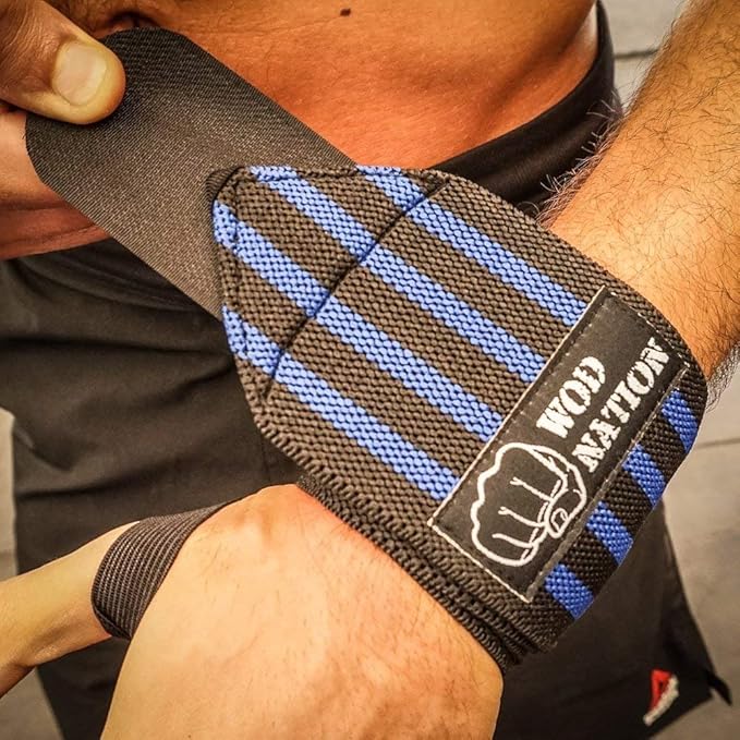 WOD Nation Wrist Wraps for Weightlifting & Strength Training – Professional Gym Straps w/Thumb Loop for Men & Women