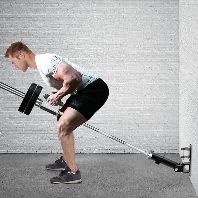 Kipika Landmine Attachment for Olympic Barbell Bars, Wall Mount Landmine Attachment, V Bar Row Landmine Handle and Viking Press Landmine Handle, Versatile Strength Training Equipment for Home Gym