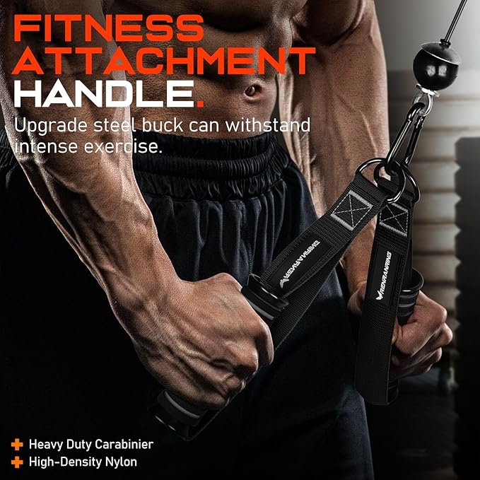 RENRANRING Gym Exercise Handles, Replacement Handle Attachments for Cable Machine Pulleys, Resistance Band and Strength Trainer, Pull Down Workout Accessories, Home Gym Add On Equipment
