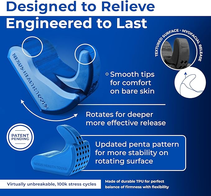 Core Nexus - Rotating Psoas & Iliacus Release Tool | Hip Flexor Mobility | All-in-One Lower Back & Sciatica Pain Relief | Muscle Recovery | Performance Enhancement | Blue