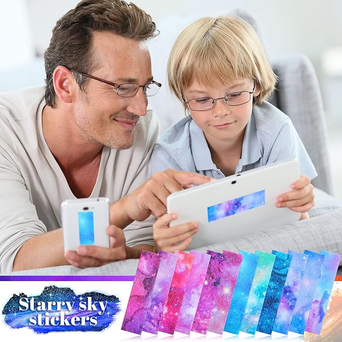 36 Pcs Anxiety Sensory Stickers Mental Health Stickers Fidget Textured Strips Toys Adhesive Tactile Calm Relief Items for Adults Desk School Counselor Classroom(Ink and Starry Sky)