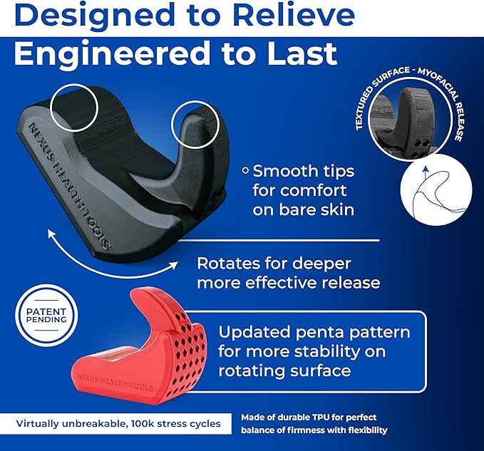 Core Nexus - Rotating Psoas & Iliacus Release Tool | Hip Flexor Mobility | All-in-One Lower Back, Sciatica & Hip Pain Relief | Muscle Recovery | Performance Enhancement | Deep Tissue Massage | Red