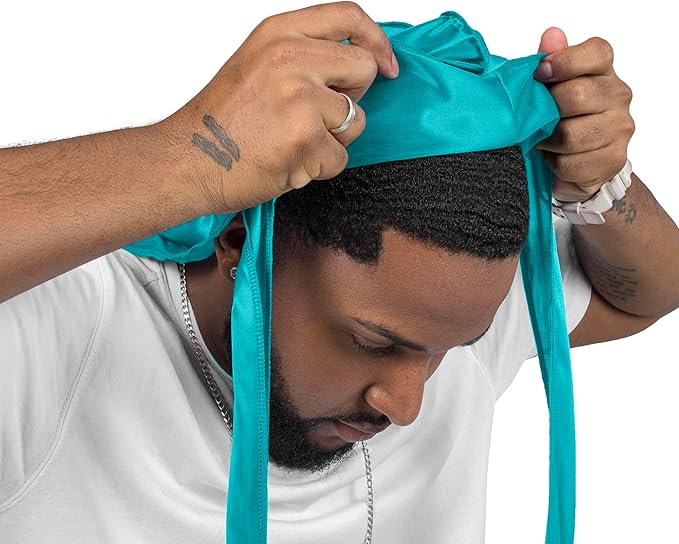 ForceWave 2 Pieces Silky Durag Pack for Men Women Waves, Premium Satin Deluxe Du-rag