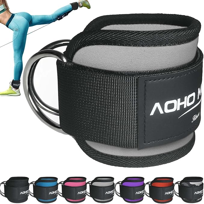 Ankle Strap for Cable Machine Attachments, Gym Accessories for Women and Men, Neoprene Ankle Cuffs for glute Kickback, Leg Workouts ande Booty Hip Abductors Exercise