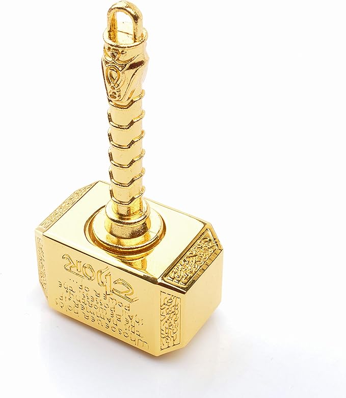 Fidget Chain Hammer Spinners Metal with Star Fidget Finger Spinner Toy, Anxiety Toy Focus Copper Brass Fidget Toys Fingertip Gyro Stress Relief Gifts for Kids Adults(Golden)