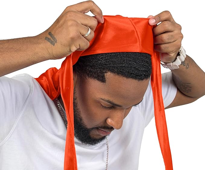 ForceWave 2 Pieces Silky Durag Pack for Men Women Waves, Premium Satin Deluxe Du-rag