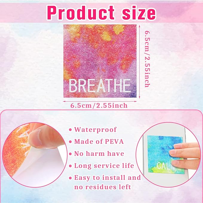 Crtiin 50 Pieces Anxiety Sensory Stickers for Anxiety Relief Items Mental Health Stickers Fidget Textured Strips for Office Classroom Desk Relieve Adult Stress(Delicate Style)