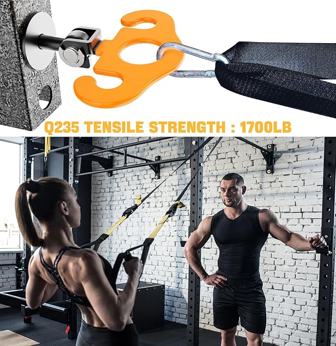 Power Rack Attachments, Hooks for Squat Rack, Resistance Band Heavy Duty, Versatile Gym Equipment Attachments, for Strength Traning, Fitness, Physical Therapy
