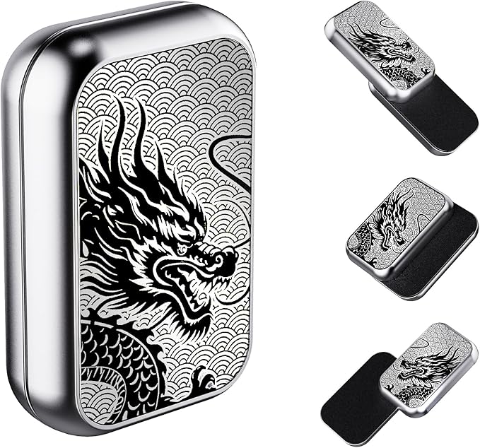 Fidget Slider, Metal Fidget Toy Adults-Smooth Operation with Mesmerizing Sounds, Stress Relief & Anxiety ADHD, Durable Pocket Desk Toy, for Friends, Perfect for Office, Home, Wait(Silver)