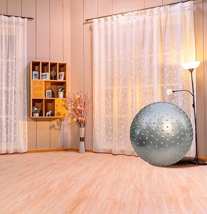 Large Sensory Massage Ball for Kids, 33.5" 85CM Bouncy Exercise Balls, Big Inflatable Toys with Tactile Spikes, Outdoor Giant Yoga Ball, Large Beach Balls(Grey)