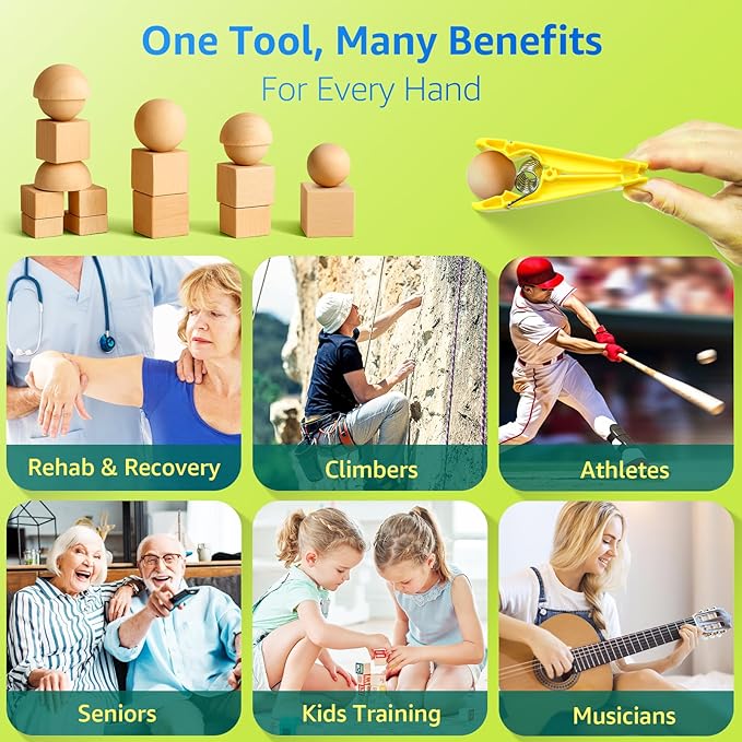 FitBeast Finger Exerciser Set – 5 Resistance Clips for Hand Therapy, Grip Strength & Dexterity – Ideal Finger Strengthener for Rehab, Stroke Recovery, Arthritis, Seniors & Athletes