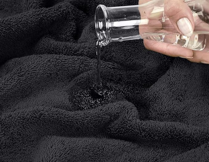 Oakias Premium Towel Set 600 GSM 8 Piece 100% Ring Spun Cotton Highly Absorbent Bath Towels Set - Super Soft Bathroom Towel Set - Hotel Quality Double Stitched Hem - Ideal for Hotels, Spa, Dark Grey
