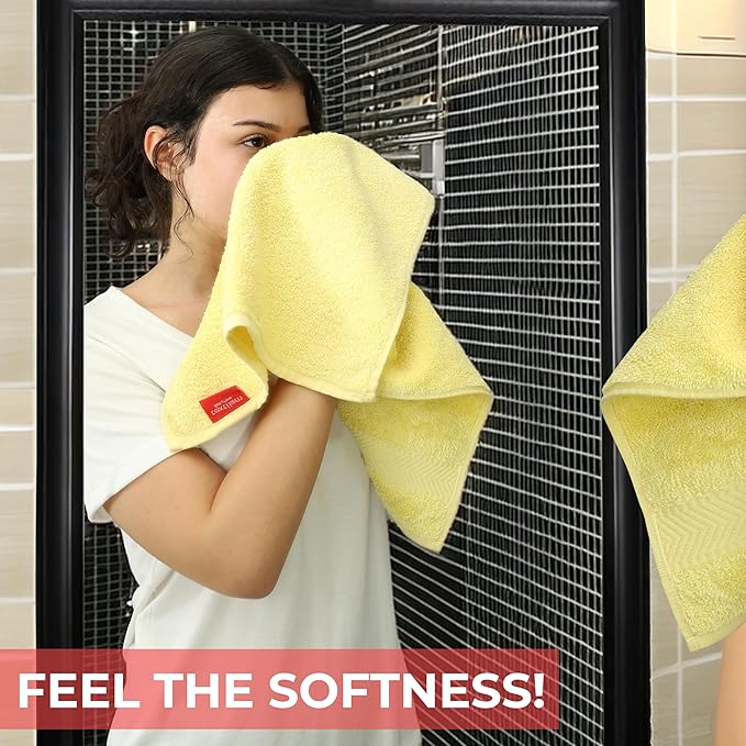 TEXTILOM 100% Turkish Cotton 3 Pcs Bath Towel Set, Luxury Bath Towels for Bathroom, Soft & Absorbent Bathroom Towels Set (1 Bathtowel, 1 Hand Towel, 1 Washcloth)- Beige