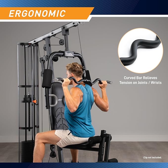Bionic Body Deluxe Exercise Curl Bar for Lats, Curls and More BBEB-7355 Black 47 inches