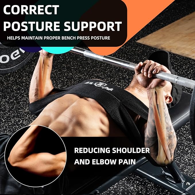 MANUEKLEAR Bench Press Band, Sling Bench Press Band for Men and Women Power Weight Lifting Fitness - Push Up Exercise Assistance Bench Block Increase Strength Gym Workout Equipment
