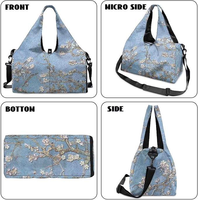 Yoga Mat Bag for Women Men Large Carryall Tote with Adjustable Shoulder Strap for Gym Yoga Travel Pilates Office