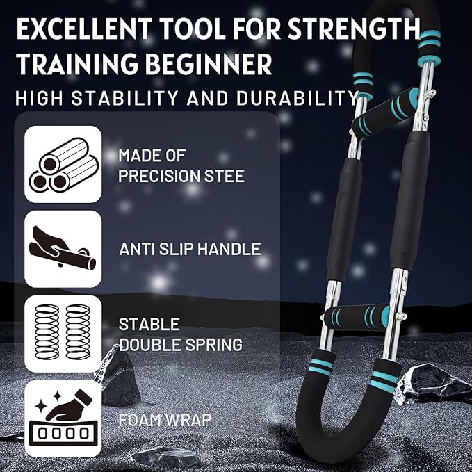 Aomoyun Arm Trainer,Adjustable Chest Expander,Chest Workout Equipment,Arm Exerciser,Portable Home Gym Equipment Upper Body Strength Training Machine for Men & Women.