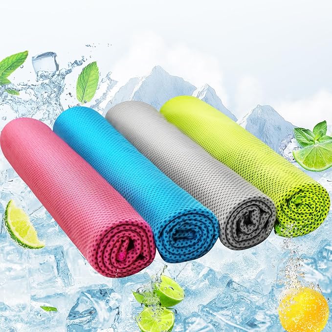 Cooling Towels for Neck/Face Ice Towel Cooling Neck Wraps for Hot Weather Sweat Towels Microfiber Chilly Towel cold Rags Soft Breathable Quick Dry for Indoor /Outdoor/Yoga/ Gym/Working out(40''x12'')