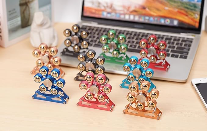 Desk Toys for Fidget Ferris-Wheel Spinner: 4mins Metal Cool-Gadgets Kinetic-EDC-Toy, Cool-Stuff for Kid Children Teen Adult, ADHD Tools Stress Relief Gift for Office Home School Men Woman Christmas