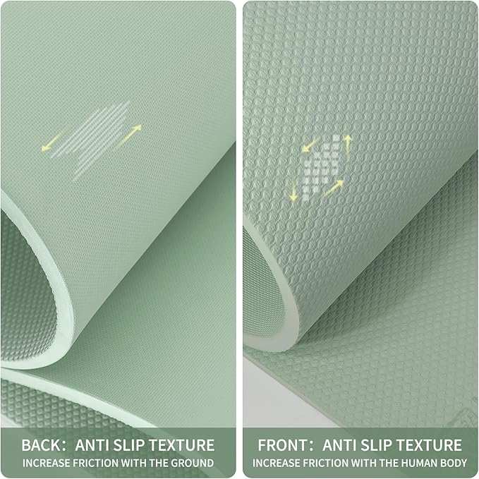 Large Yoga Mat-72’x36’x0.4’ Extra Width & Thick,Comfortable,Non-Slip Exercise Mat-Works Great on All Floor for Stretching,Yoga Studio,Gym or Home Workouts