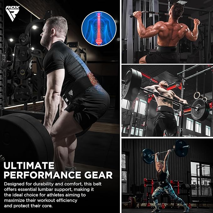 RDX Weight Lifting Belt - AUTO LOCK 4” Premium Adjustable Gym Belt for Olympic Cross Training - Support for Men Women Functional Fitness Workout - WOD Powerlifting Bodybuilding Weightlifting Deadlift