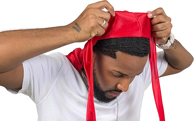 ForceWave 2 Pieces Silky Durag Pack for Men Women Waves, Premium Satin Deluxe Du-rag