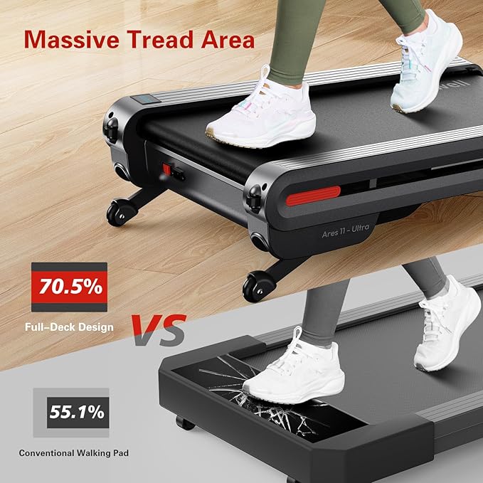 Jogwell Walking Pad with 12% Auto Incline, Under Desk Treadmill for Home Office, Upright Space-Saving Design Walking Pad with Handle Bar, Double Steel Frame, 330 LBS Capacity, Remote Control