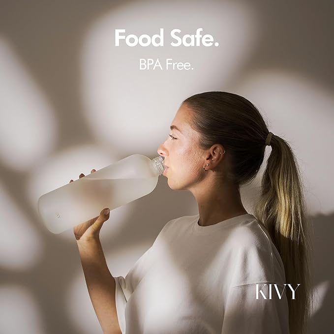 KIVY Tritan Water Bottle 2nd Generation (Cream Clear, 50oz)