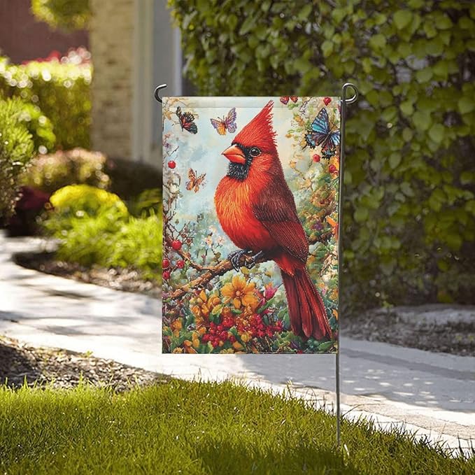 Bird Garden Flag 12x18 In Double Sided Yard Flags Lawn Sign Decor No Flagstand