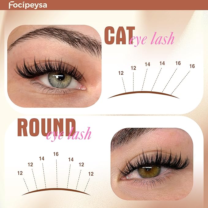 Focipeysa Lashes Wispy Cluster Lashes Natural Lash Clusters 10-16mm Eyelash Clusters Salon Effect Pestañas Postizas Naturales Fairy DIY Individual Eye Lashes Extensions Pack Spiky Lash