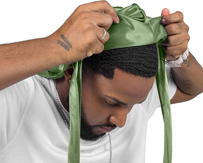 ForceWave 2 Pieces Silky Durag Pack for Men Women Waves, Premium Satin Deluxe Du-rag