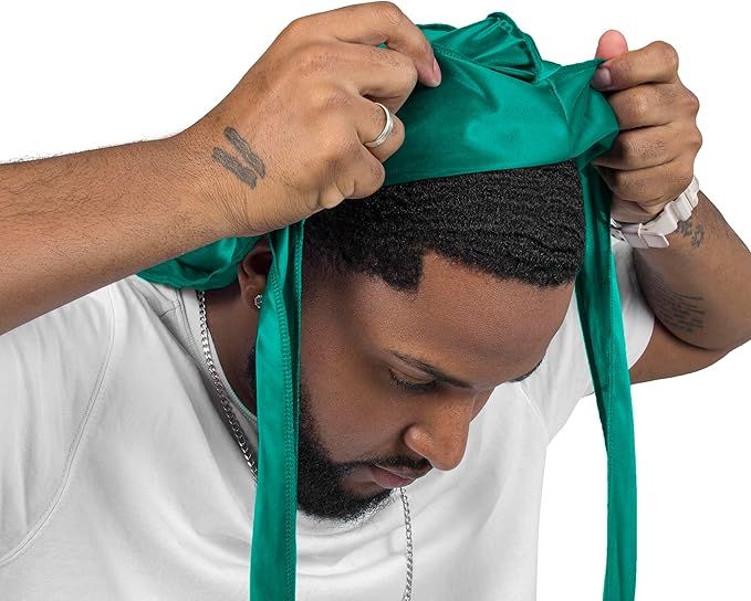 ForceWave 2 Pieces Silky Durag Pack for Men Women Waves, Premium Satin Deluxe Du-rag